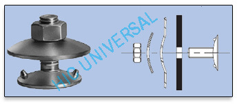 Bolt Solid Plate Belt Fastener