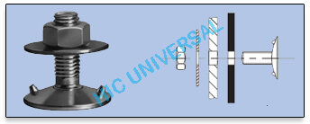 Bolt Solid Plate Belt Fastener