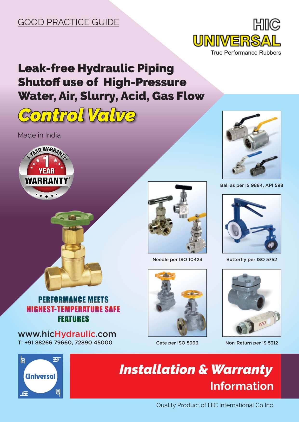 installation of valve control high pressure water slurry gas shut off